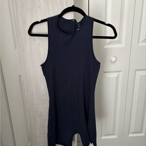 SKIMS Cotton Jersey Navy Onesie - Medium NWT